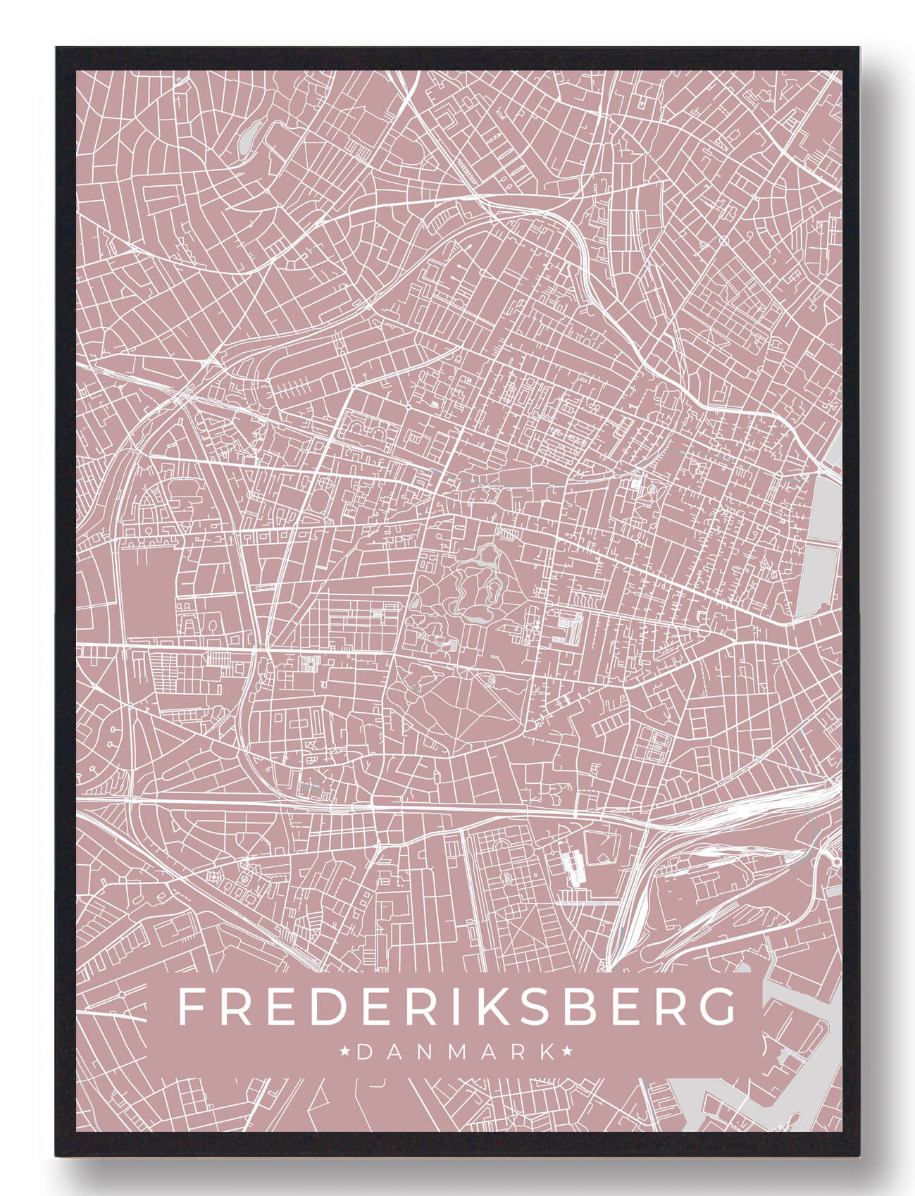 Frederiksberg Byplakat - Lyserød Skønhed til Dit Hjem