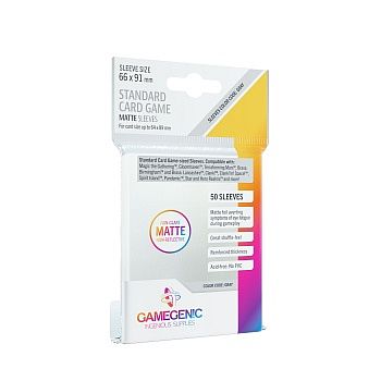 Gamegenic Matte Standard Card Game Sleeves: 66 91 Mm Clear Transparent 50 Kortlommer