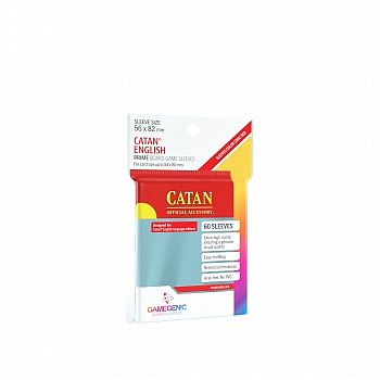 Gamegenic Prime Boardgame Sleeves: Catan-sized 56 82 Mm Clear Transparent 60 Kortlommer