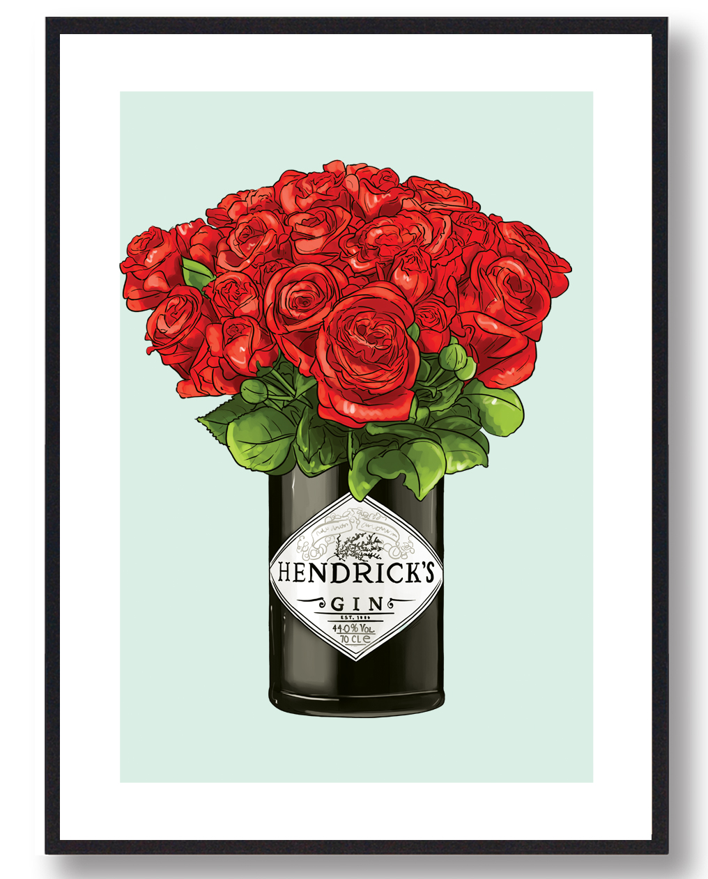 Hendricks Gin Plakat i Grøn – Ideel til Væggen!