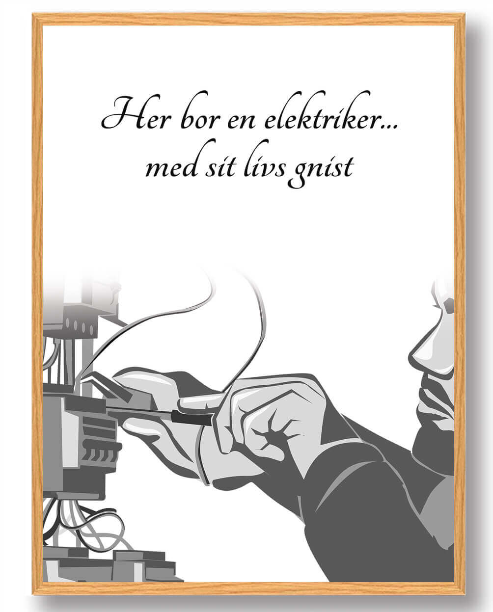 Her Bor En Elektriker - Plakat til Hjemmet