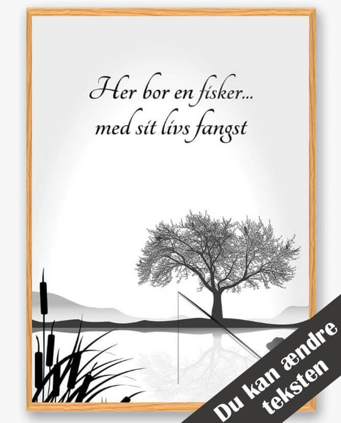 Her Bor En Fisker - Plakat til Kærlighedens Nuancer