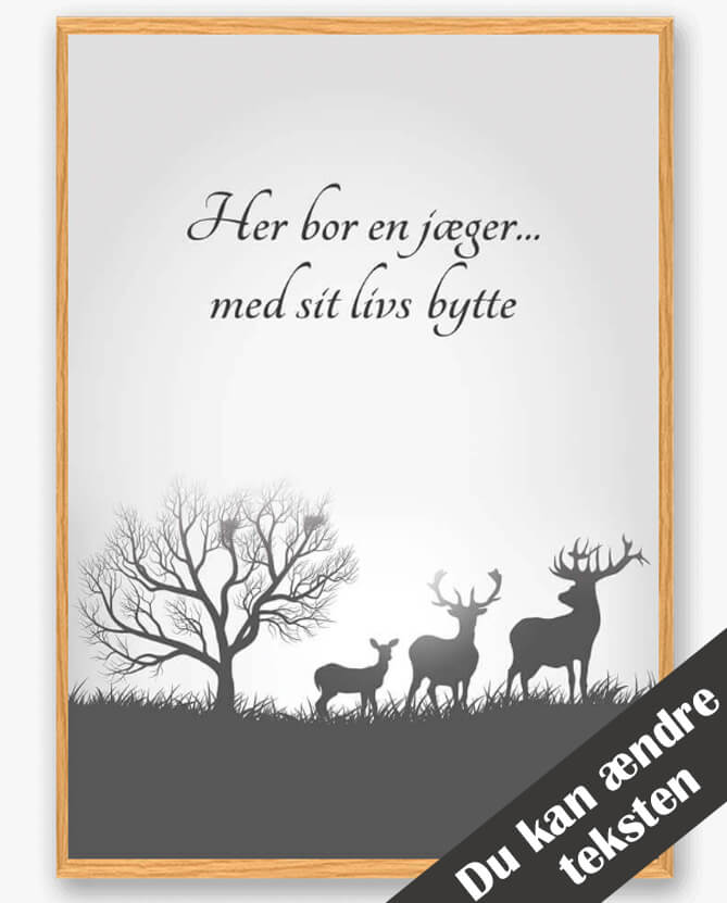 Her Bor En Jæger - Plakat til Kærlighedens Nuancer