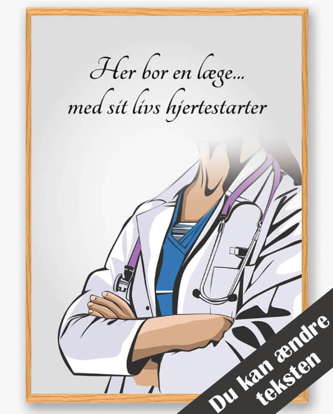 Her Bor En Læge Kvinde - Plakat til Dit Hjem