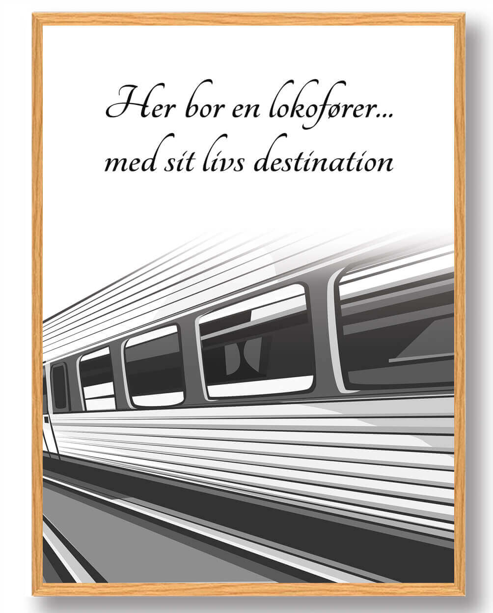 Her Bor En Lokomotivfører - Plakat til Hobbyentusiasten