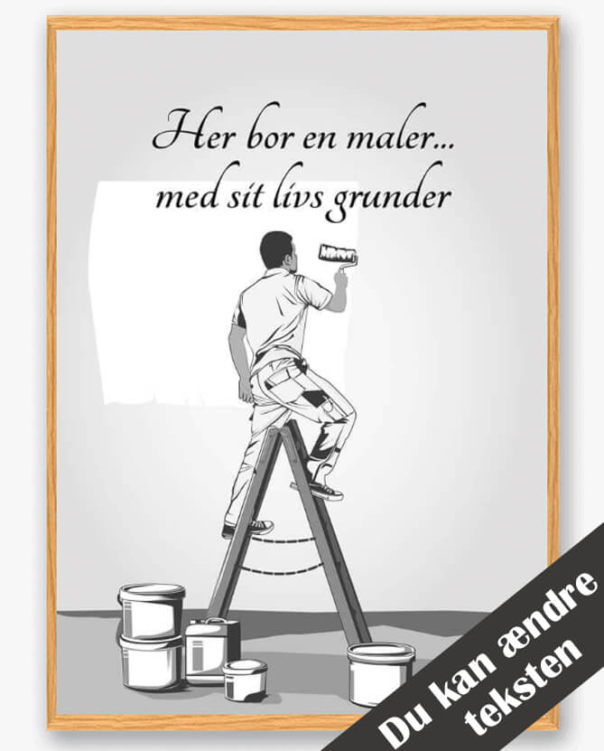 Her Bor En Maler Mand - Plakat til Kærlighedens Fejring