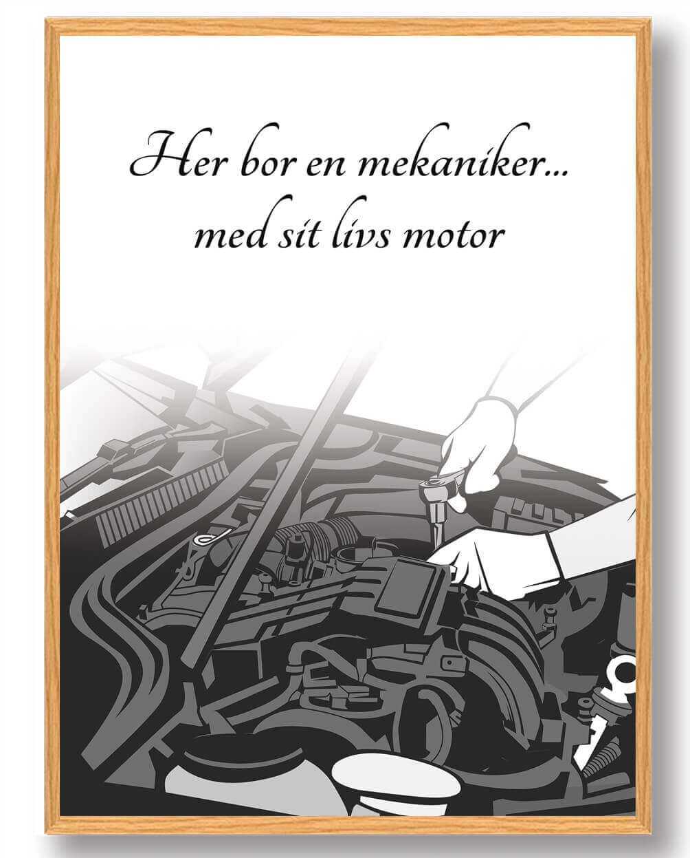 Her Bor En Mekaniker Plakat - Unik Vægdekoration