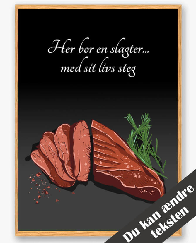 Her Bor En Slagter - Plakat til Personlig Indretning