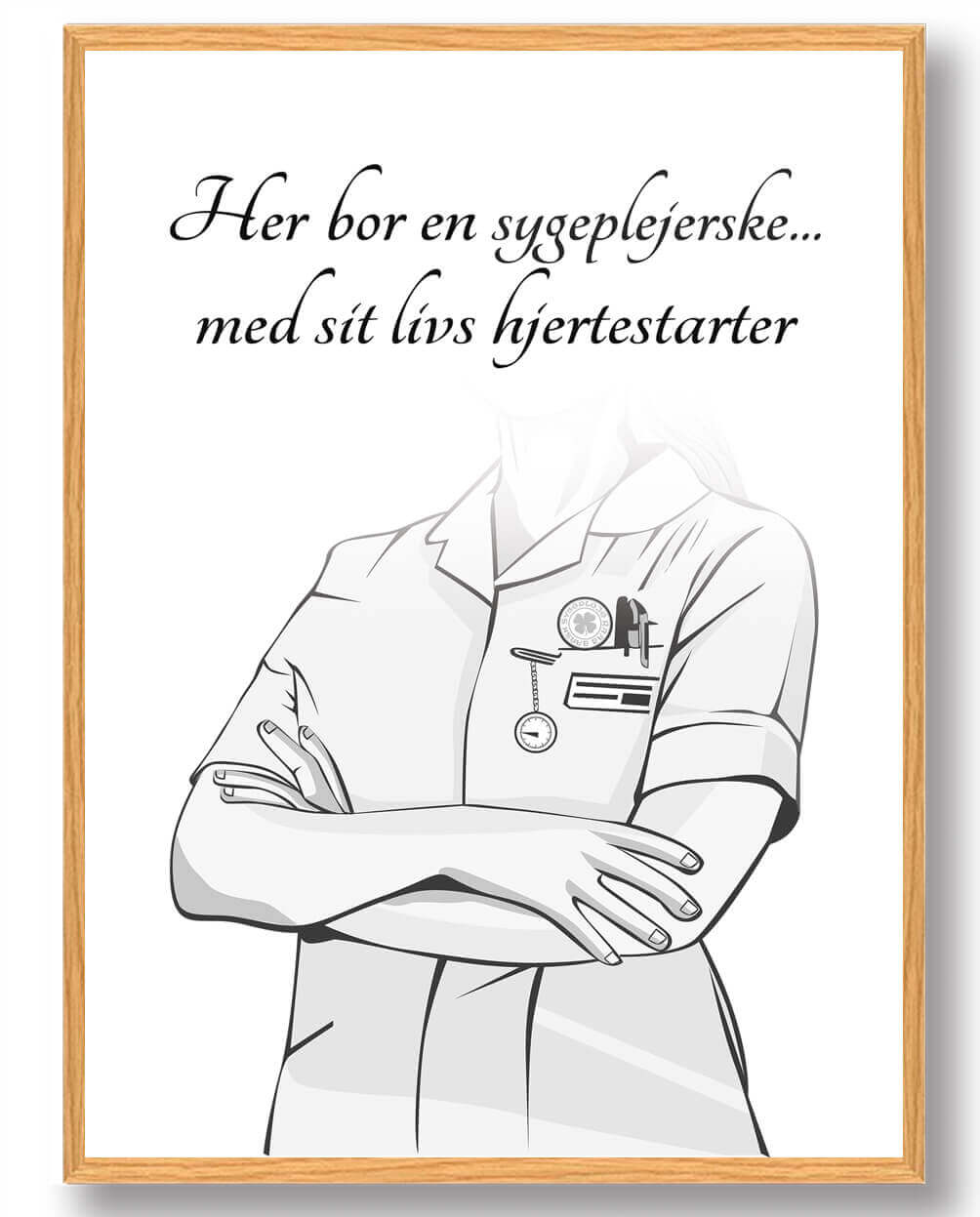 Her Bor En Sygeplejerske - Plakat til Personlig Indretning