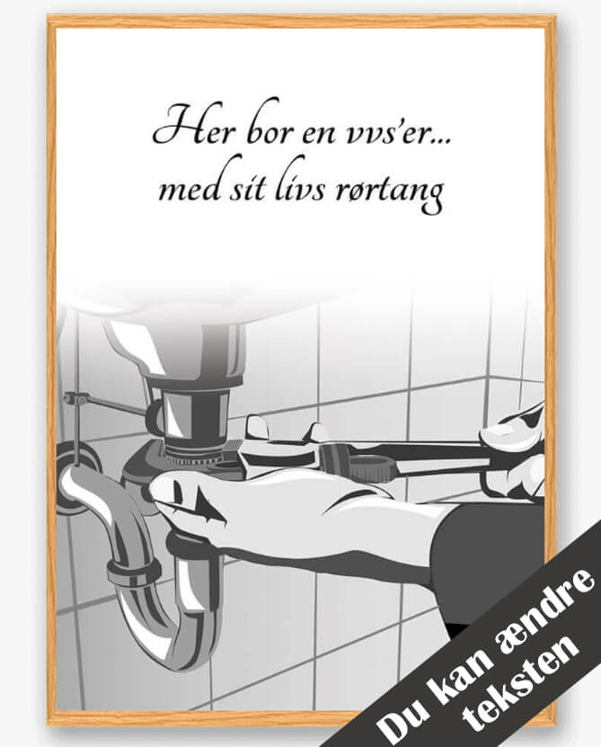 Her Bor En VVS Apos Er Plakat - Giv Dit Hjem Karakter!