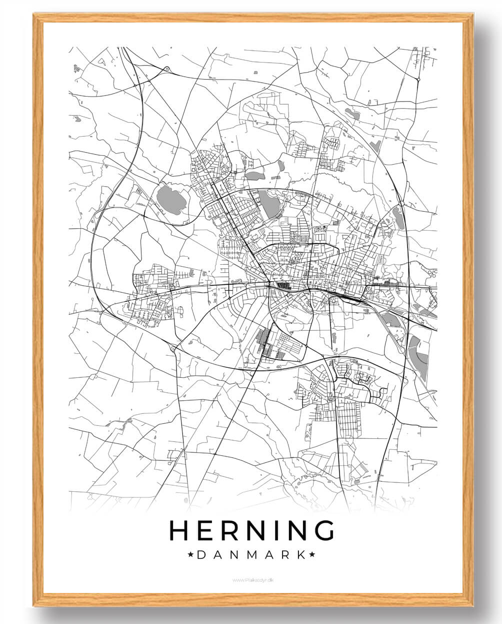Herning By Plakat – Perfekt til Midtjylland Fans!