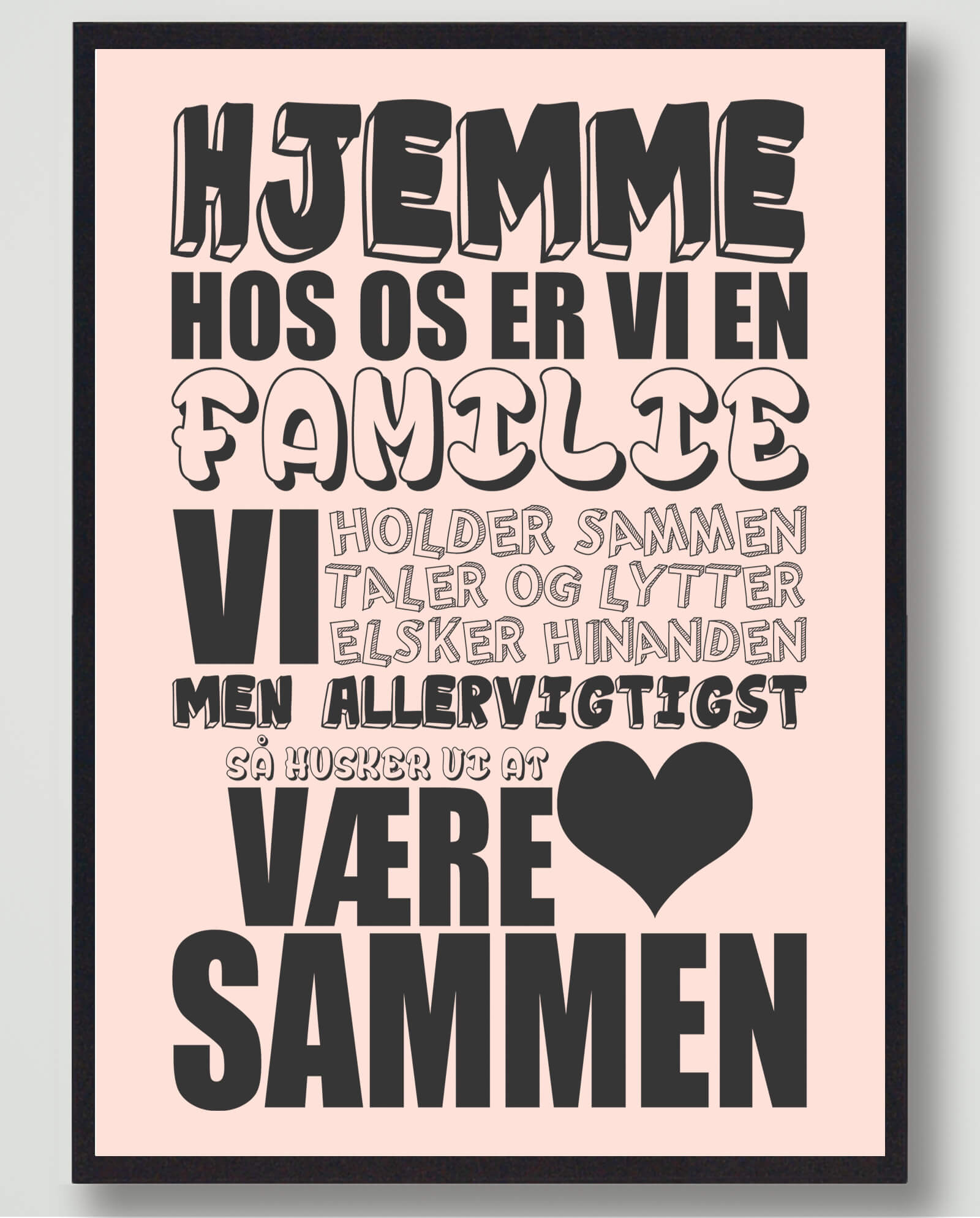 Rosa Husregler Plakat - Skab Sammenhold i Dit Hjem