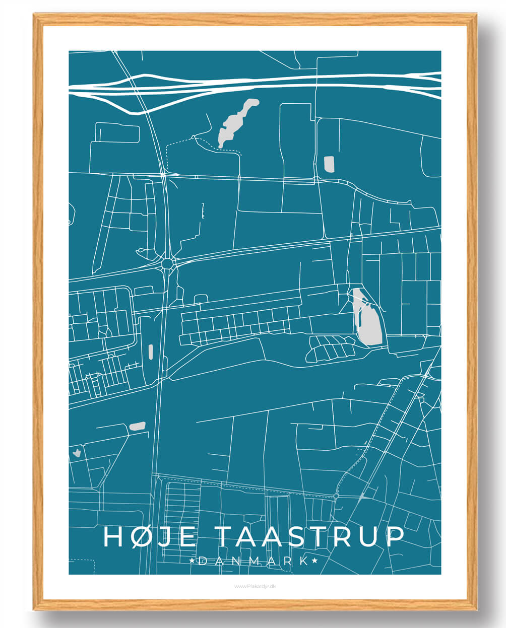 Høje-Taastrup By Plakat - Blå tilbud!