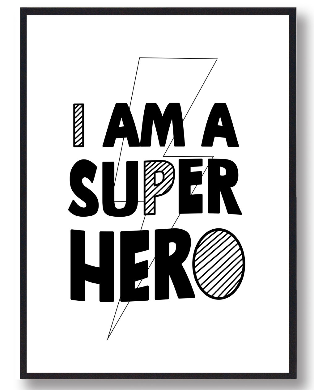 Superhelt Plakat til Børneværelset – Inspirerende Citat