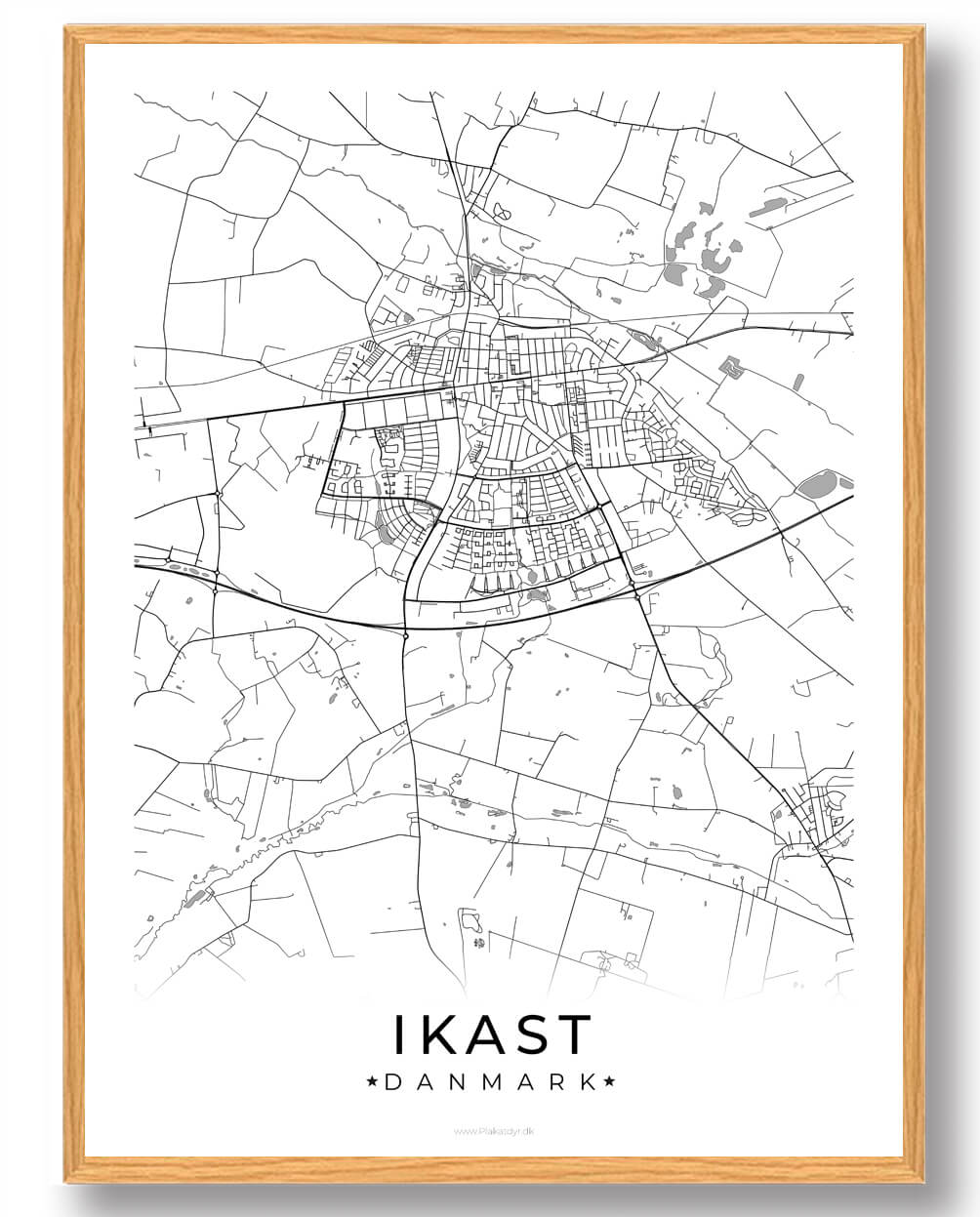 Ikast By Plakat – Elegant Hjemmedekoration til Dit Rum