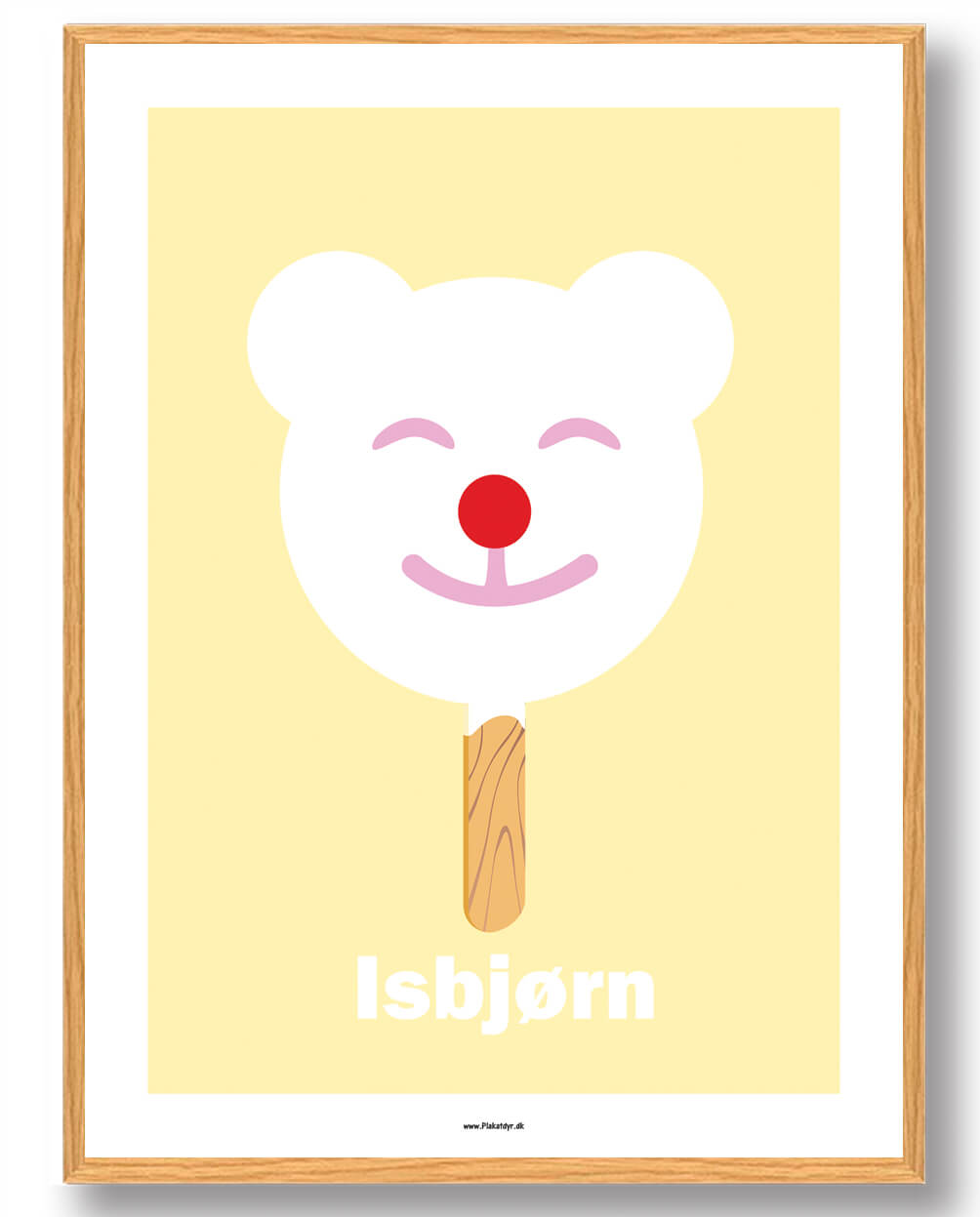 Isbjørn Plakat - Sødt isdesign til væggen