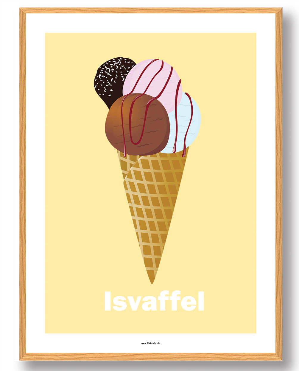 Isvaffel Plakat - Sommerens Lækre Isoplevelse!