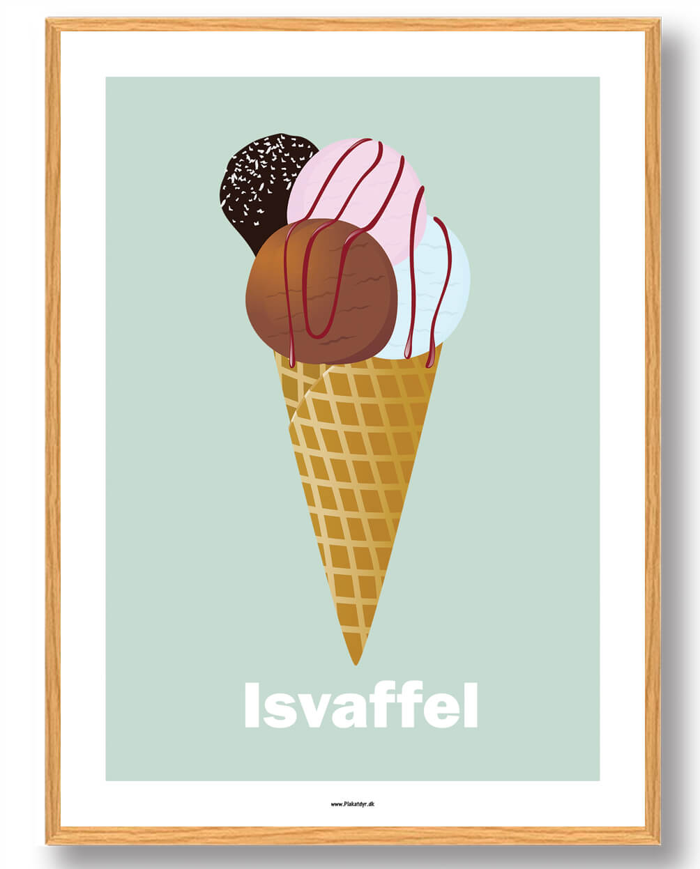 Isvaffel Plakat - Nyd Sommerens Lækkerier Hele Året!