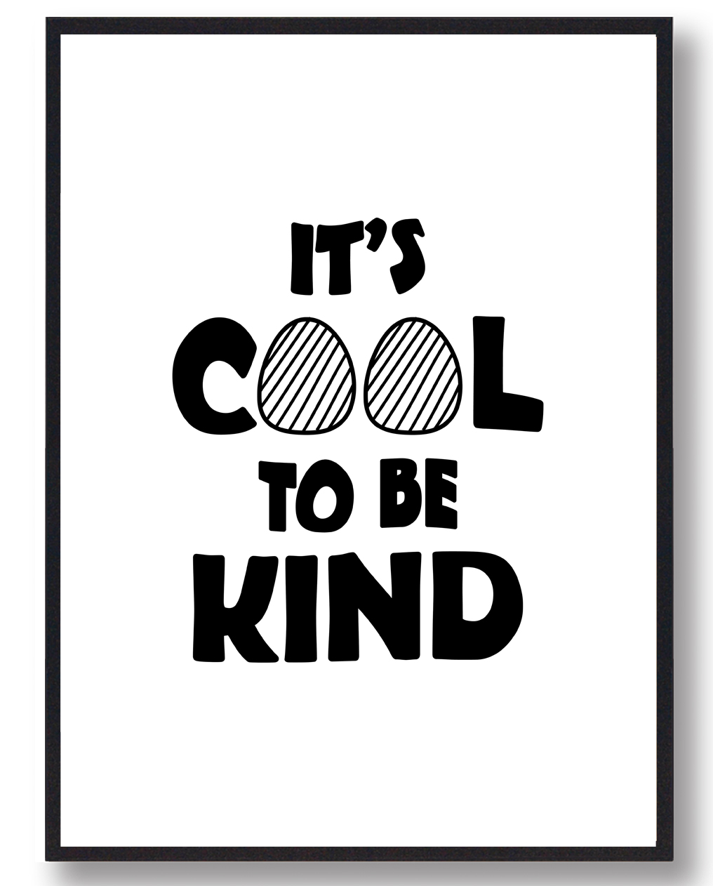 Inspirerende Plakat til Børn - Cool At Være Venlig