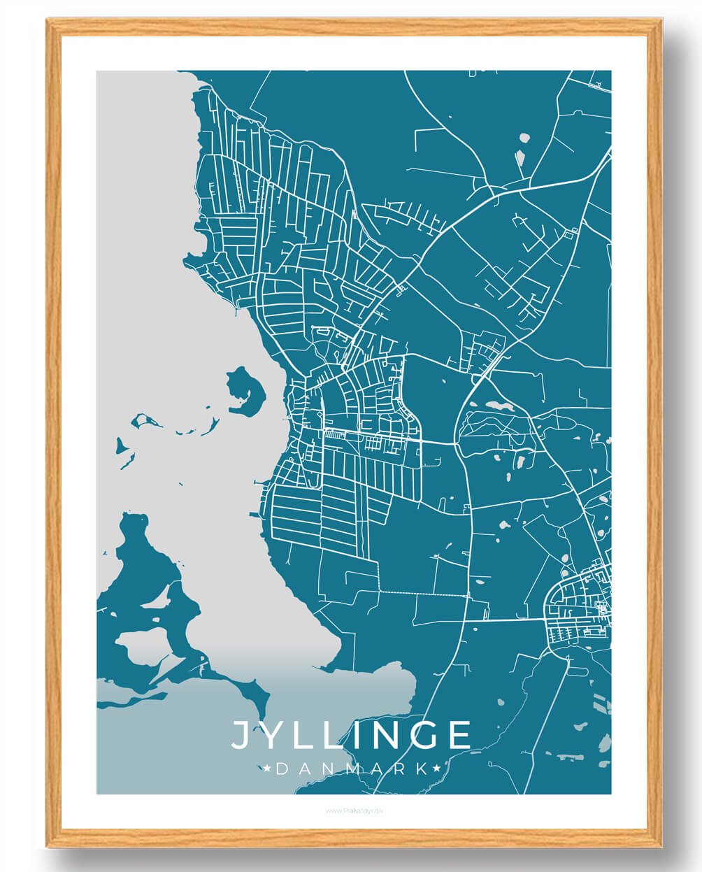 Jyllinge By Plakat - Blå tilbud fra Plakatdyr.dk
