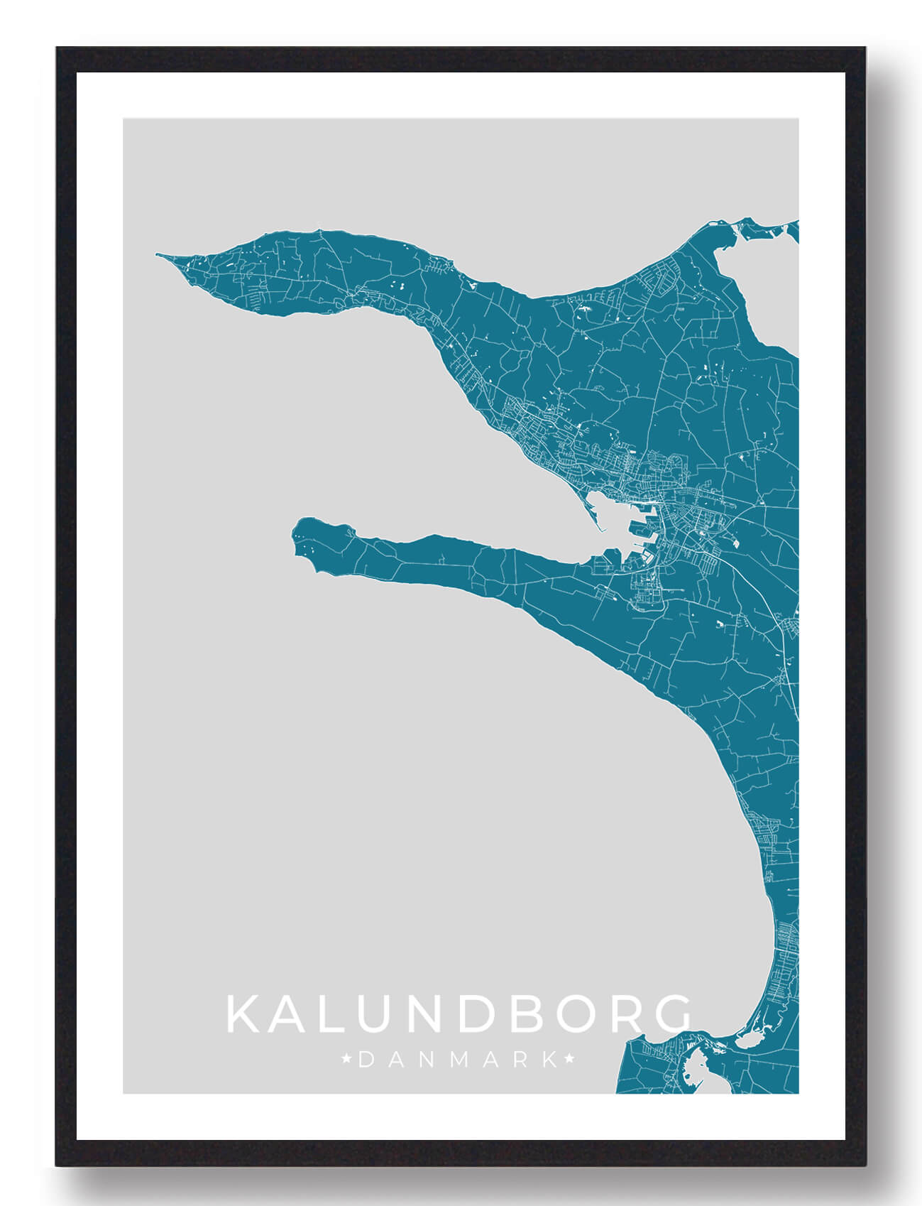 Kalundborg Byplakat i Blå – Giv dit hjem et personligt præg