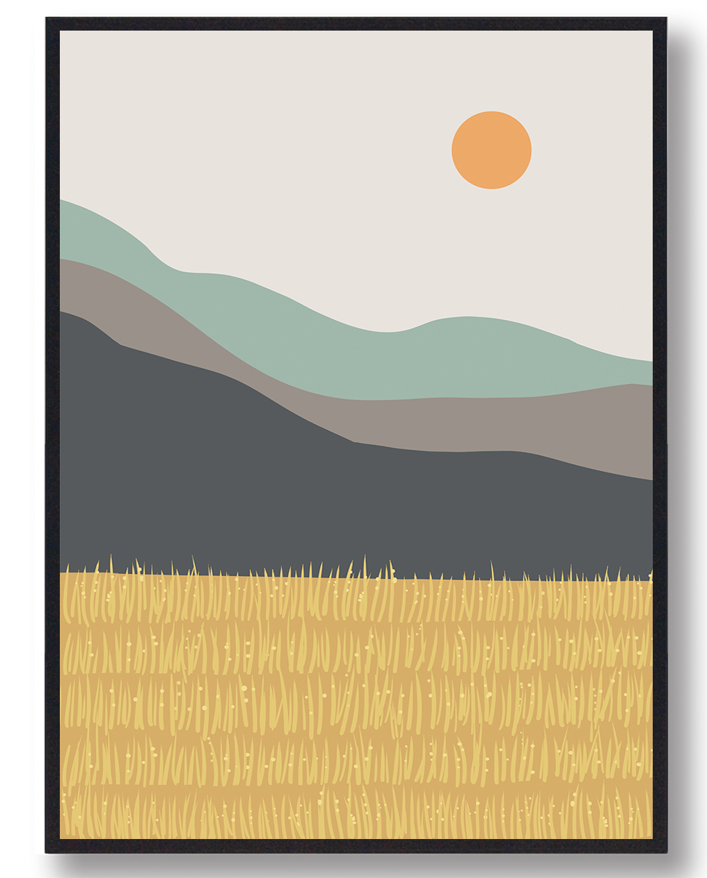 Kornmarken Plakat - Grafisk Kunst til Dit Hjem