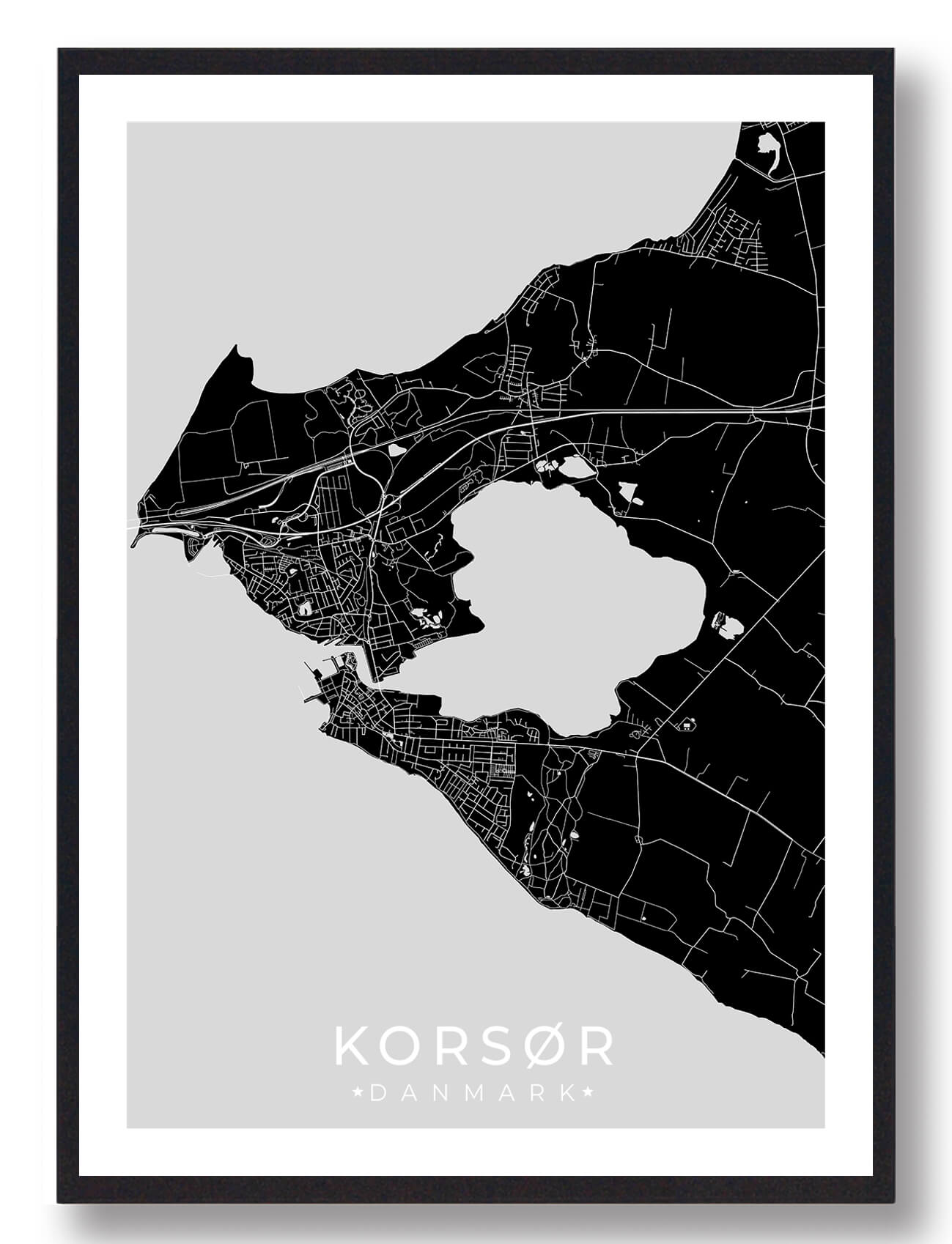 Korsør Byplakat i Sort – Moderniser dit hjem nu!