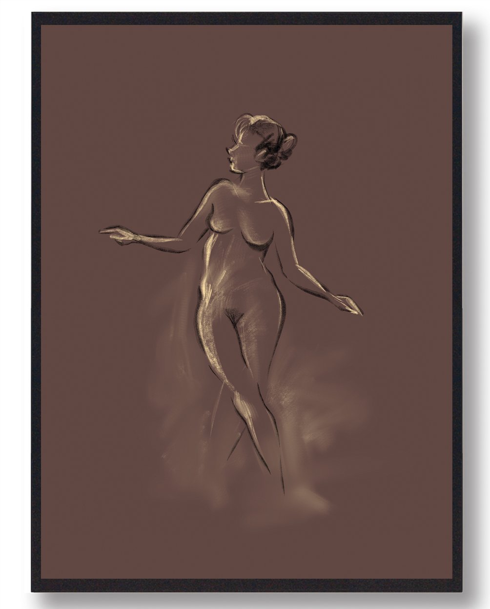Kreativ Kroppen Plakat – Kunstnerisk Croquis Design