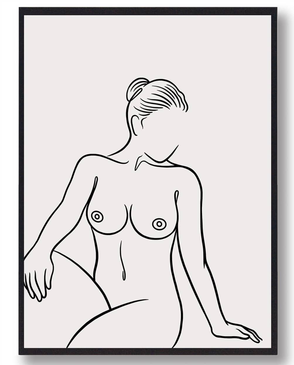Line Art Stregtegningsplakat til Minimalistisk Indretning