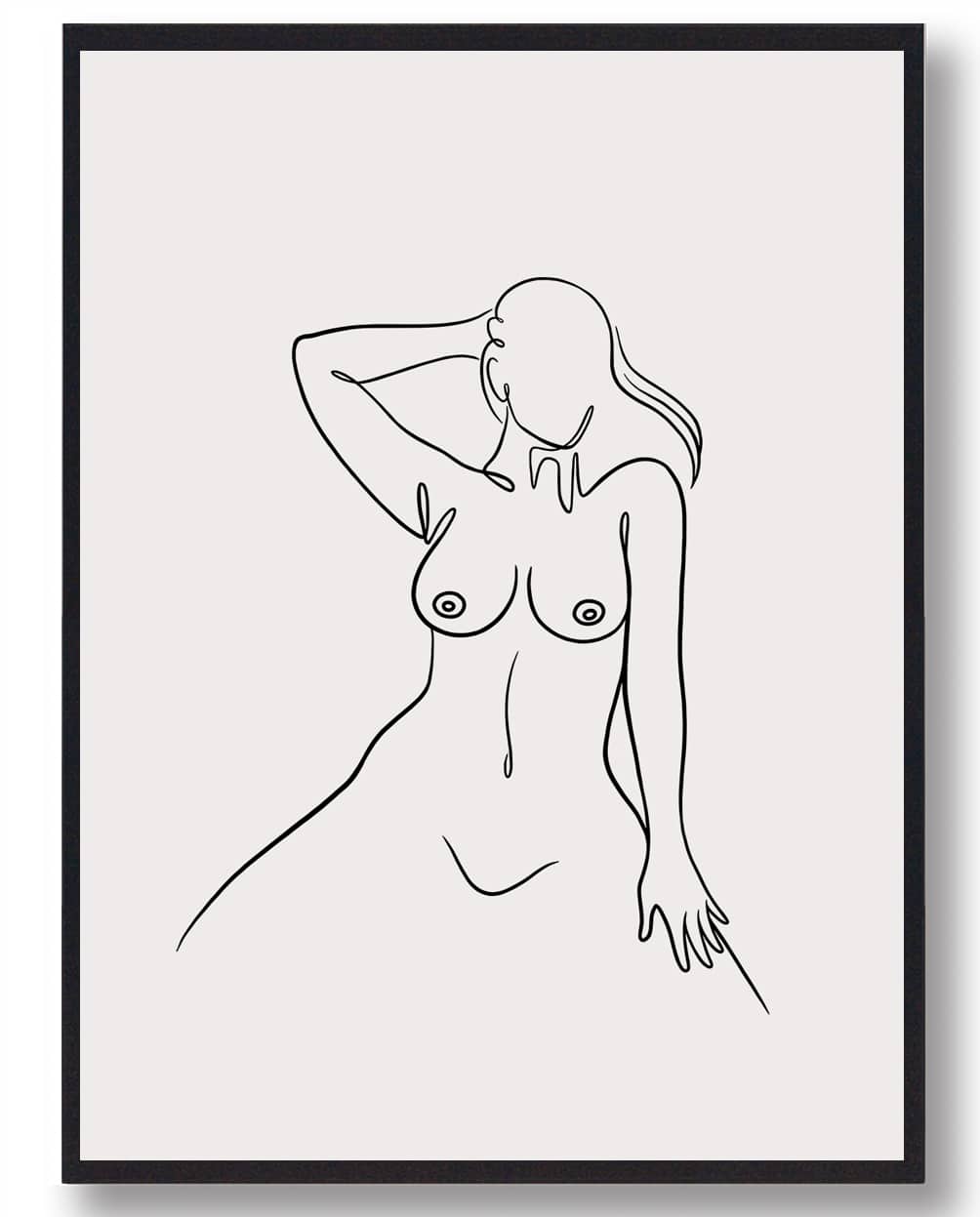 Line Art Plakat - Æstetisk Skønhed til Indretning