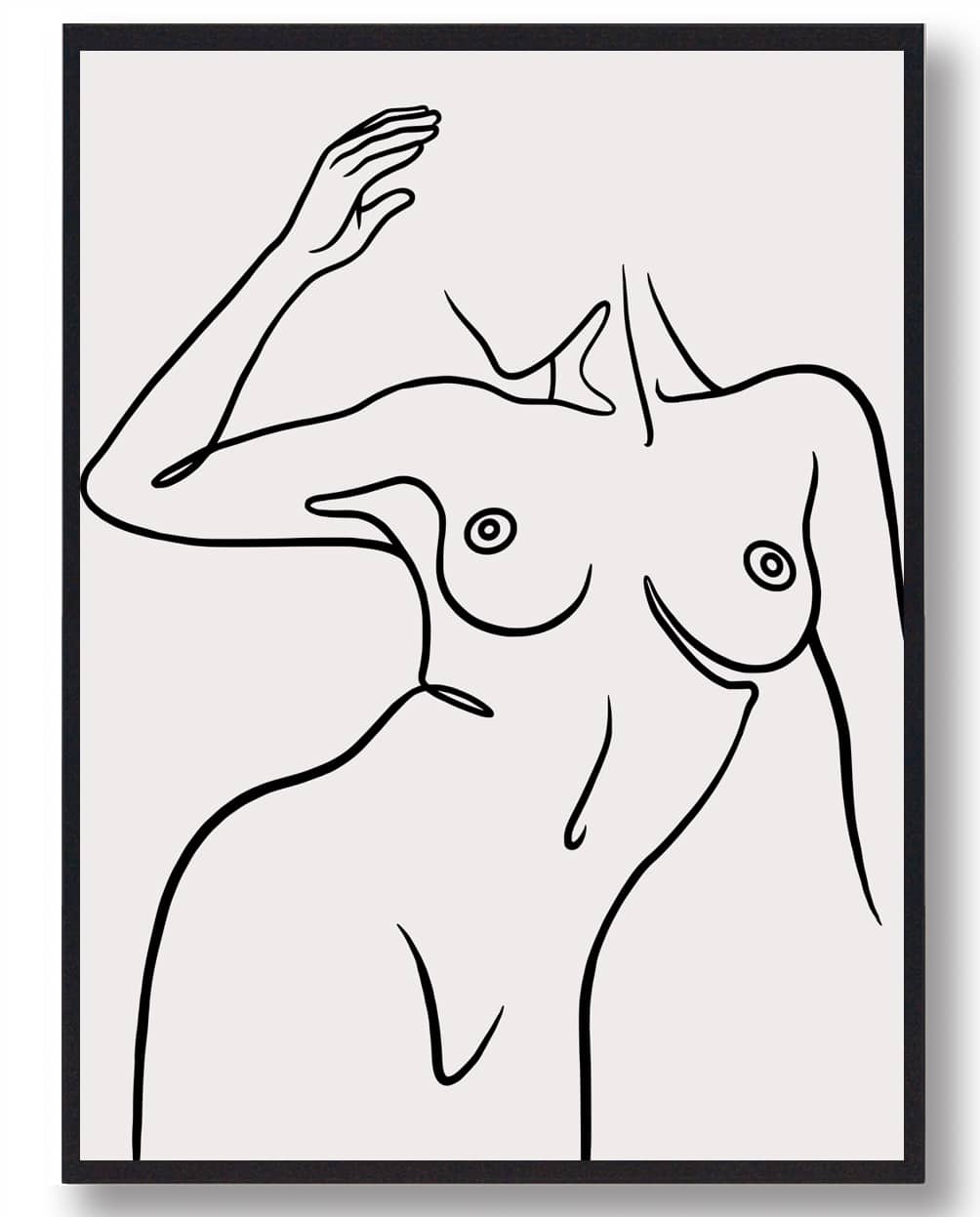 Line Art Plakat - Æstetisk Skønhed til Indretning