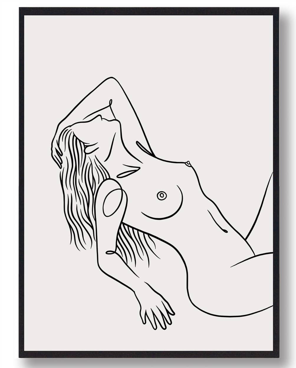 Line Art Stregtegningsplakat til Minimalistisk Indretning
