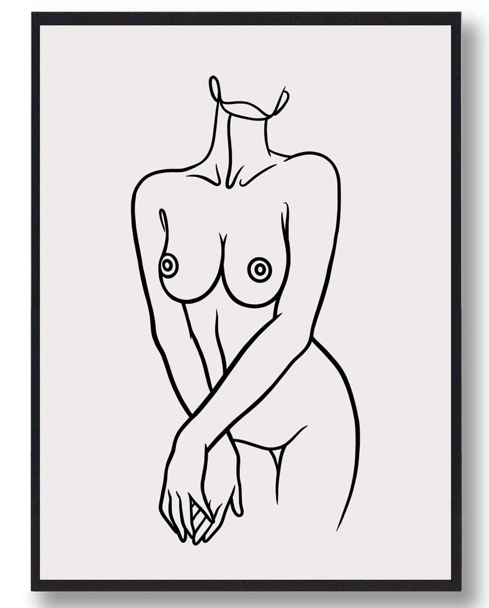 Line Art Plakat til Minimalistisk Indretning