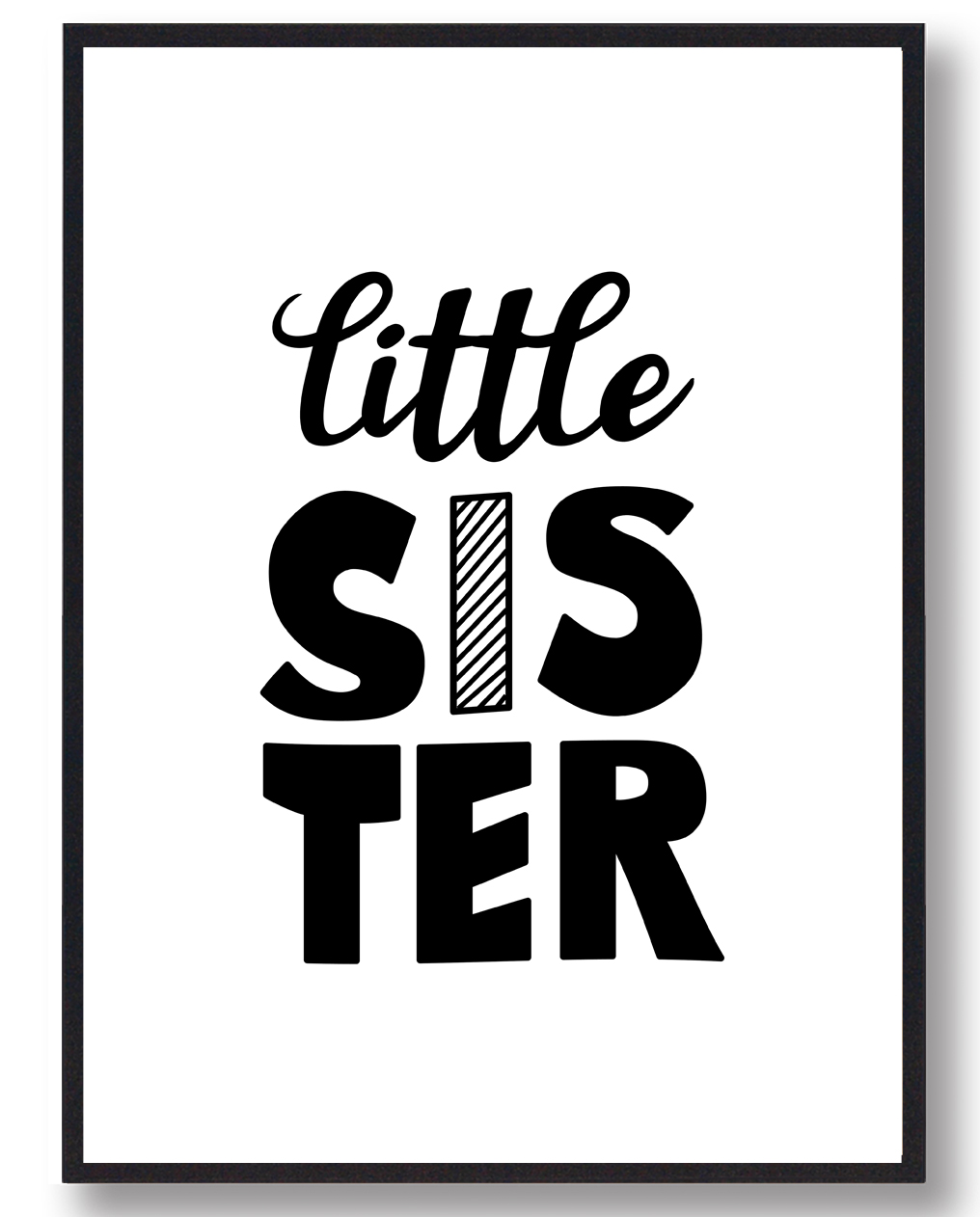 Little Sister Citatplakat til Børneværelset - Skab Hygge!