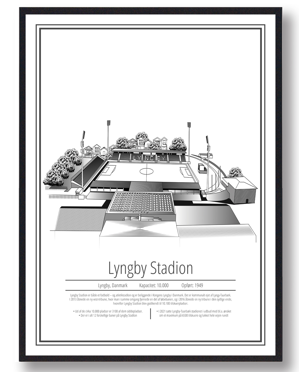 Lyngby Stadion Plakat – Få den nu og pynt dit hjem!