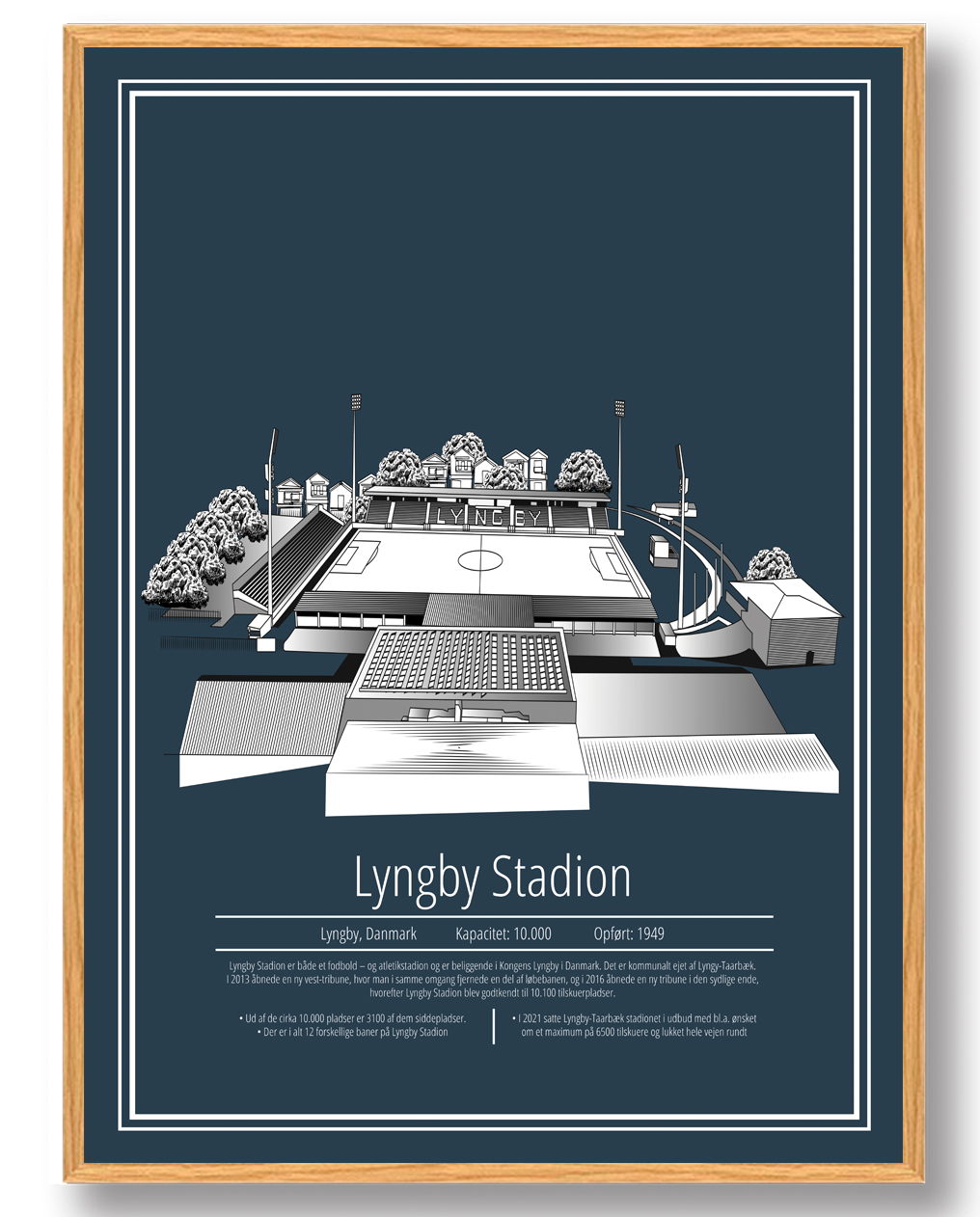 Lyngby Stadion Plakat - Få den nu! Unik plakat til fans.