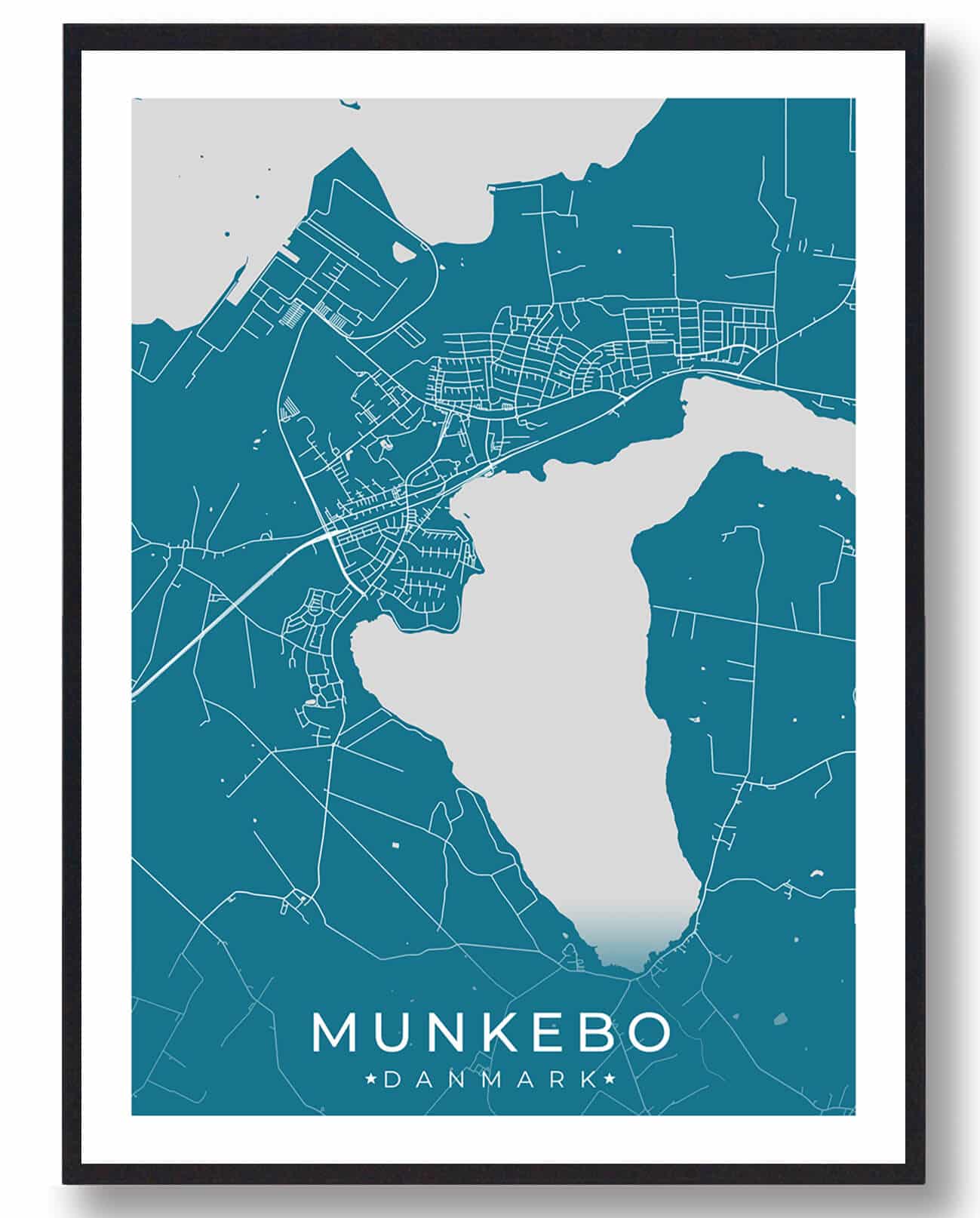 Munkebo By Plakat Blå