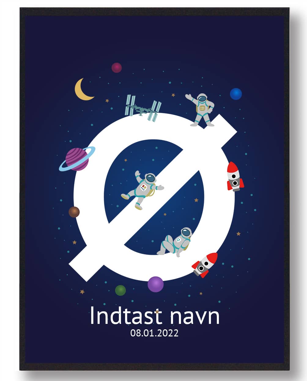 Navneplakat med Rummet - Fantastisk Dekoration til Børn