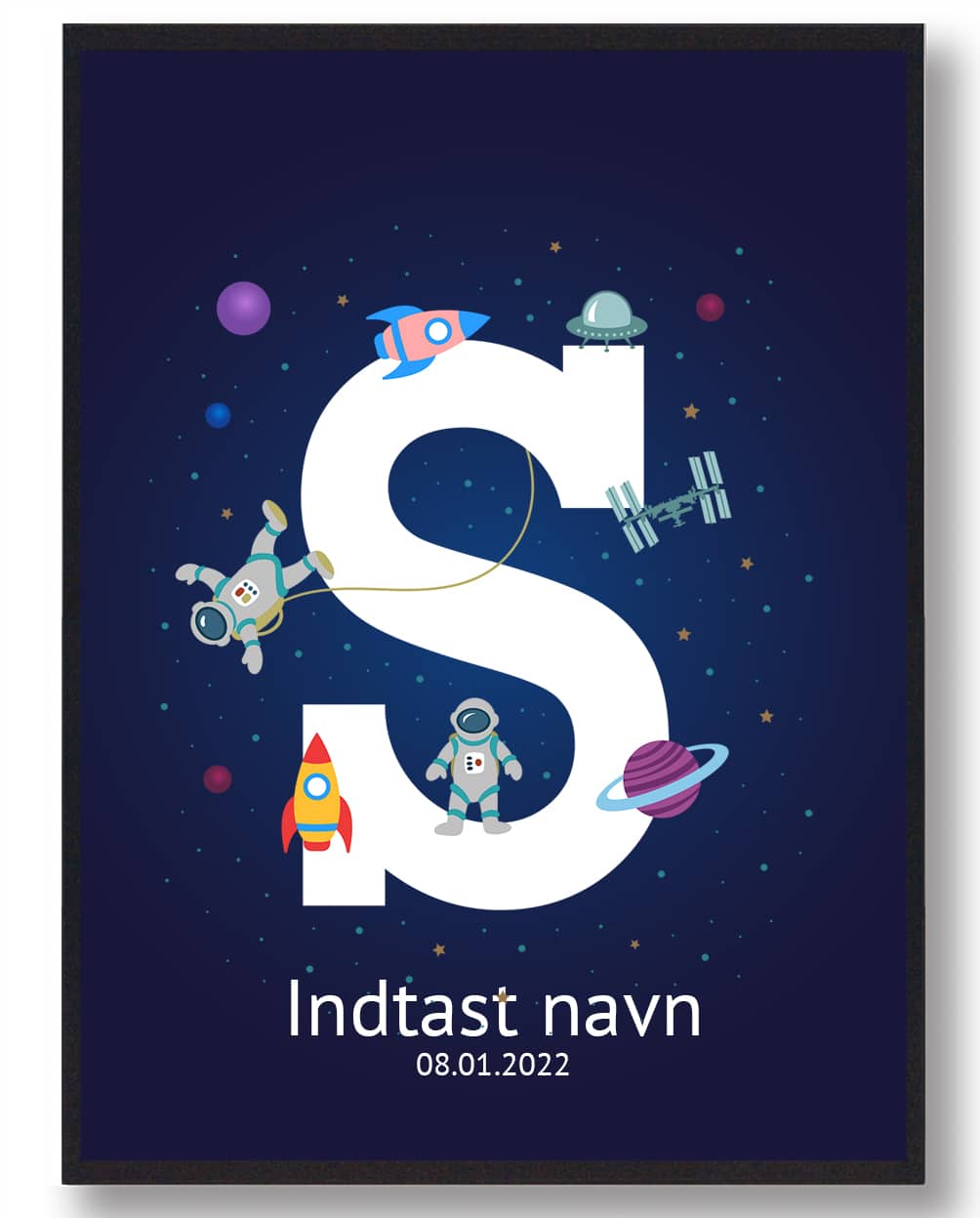 Navneplakat Rummet - Giv dit barn en unik identitet!
