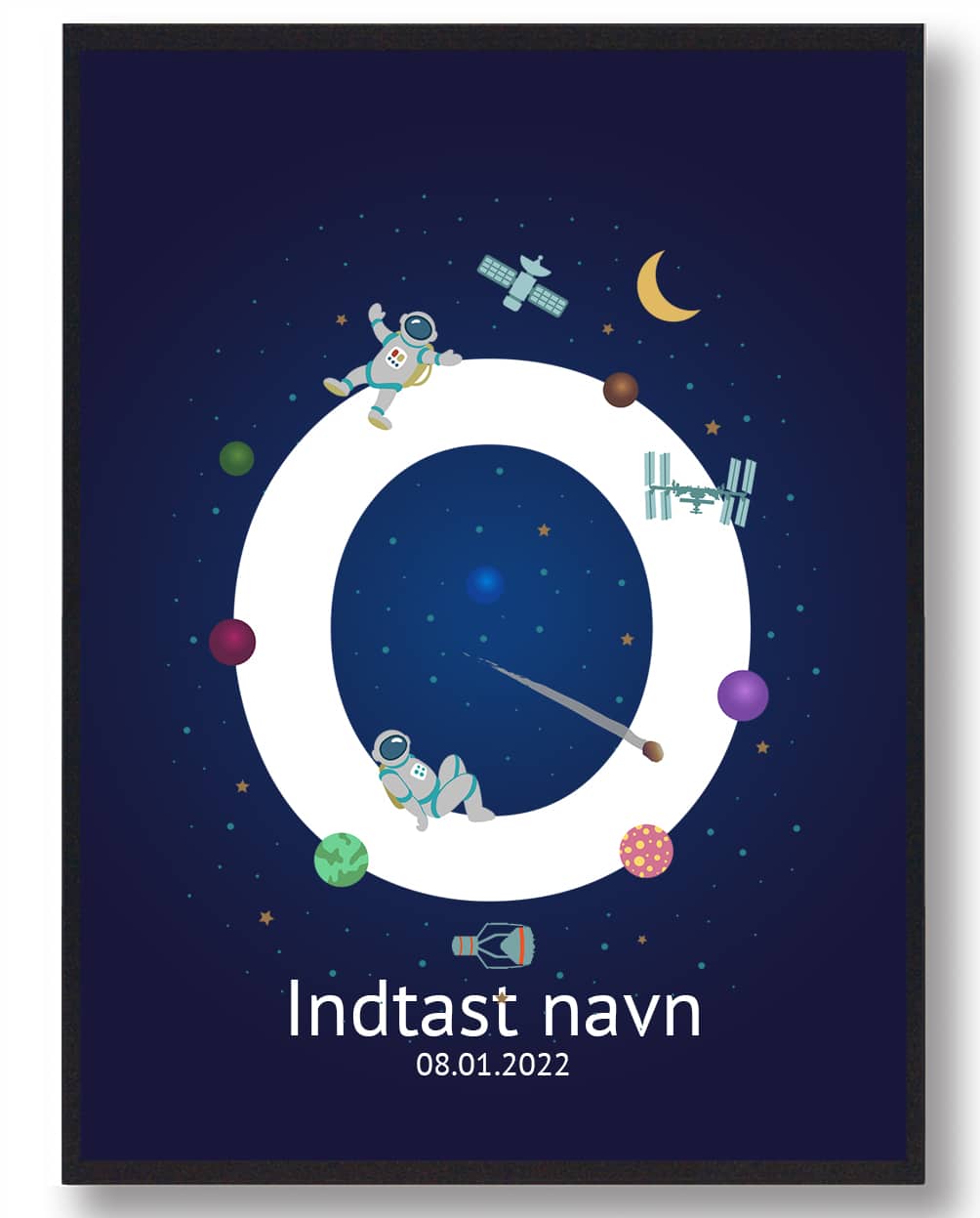 Navneplakat med rummet til børneværelset - Tilbud!