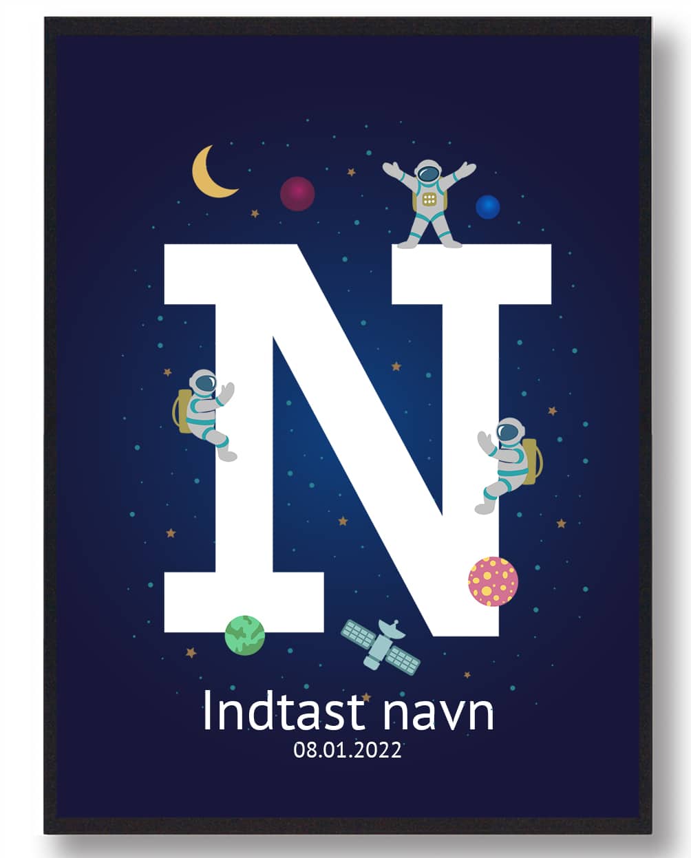 Navneplakat til børneværelset - Eventyrlig dekoration