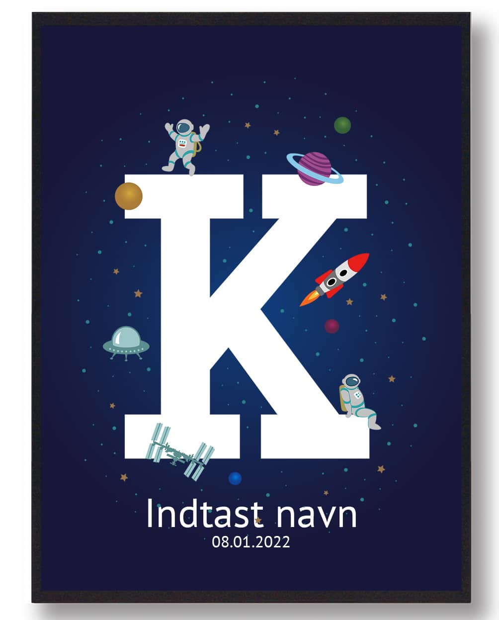 Navneplakat Rummet - Kreativ dekoration til børneværelset