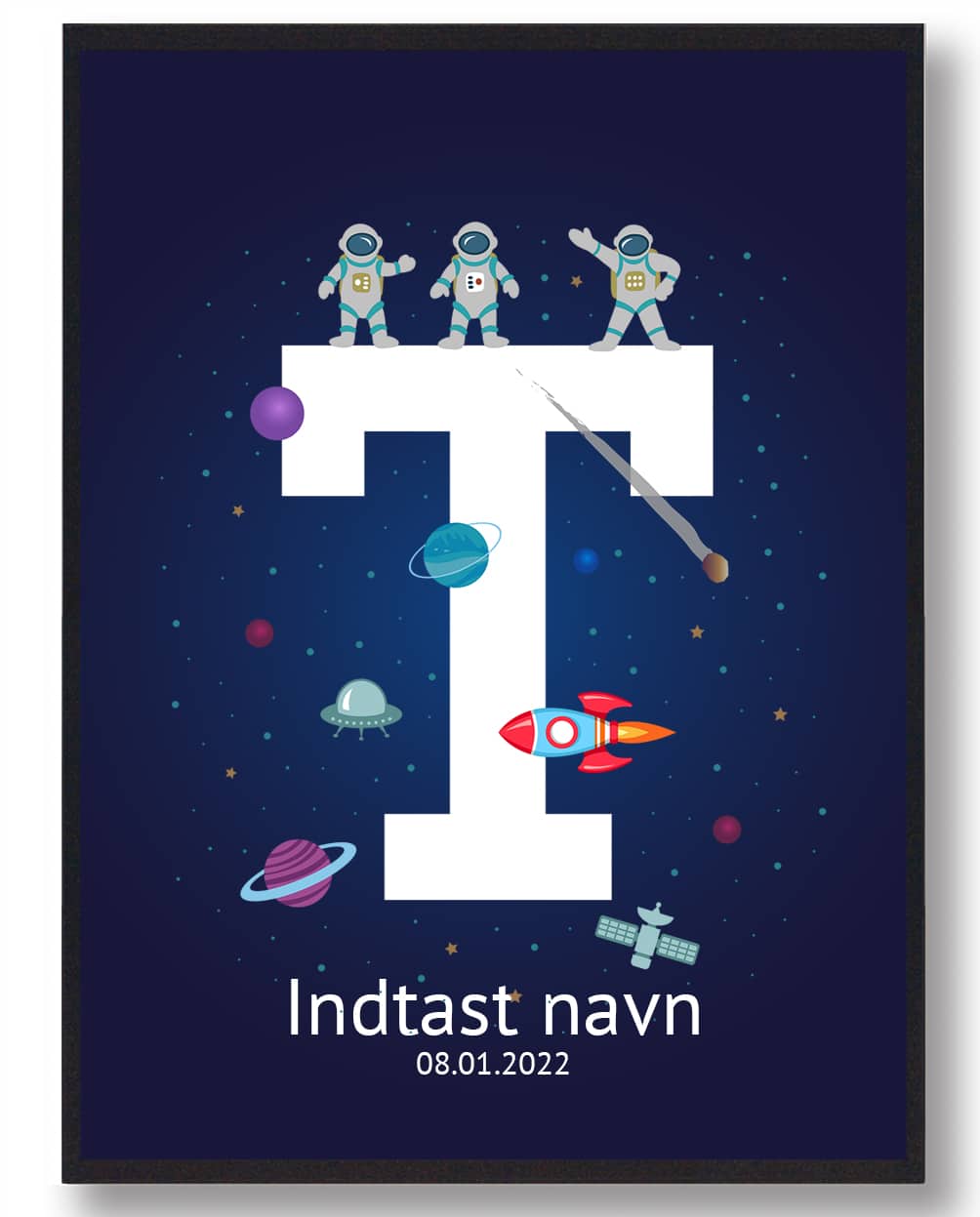 Personlig Navneplakat med Rummet til Børn - Tilbud!