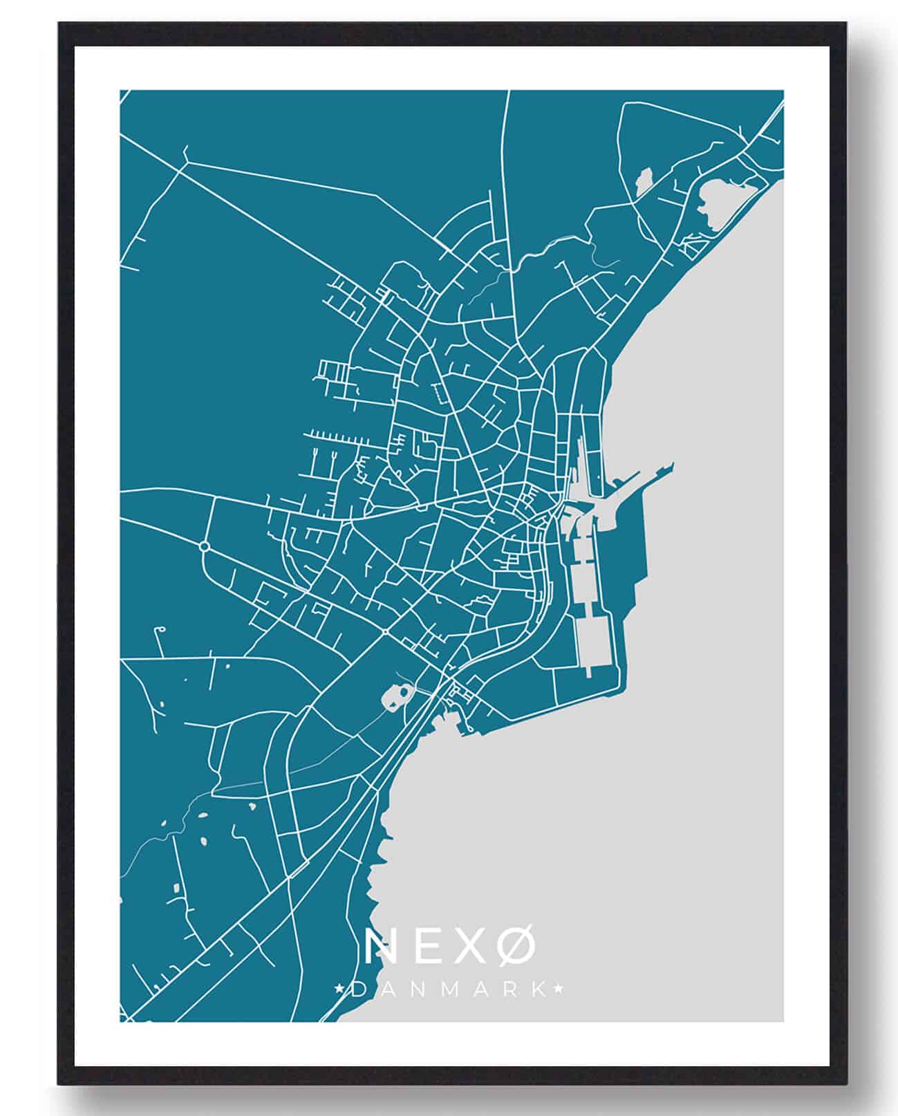 Nexø Plakat Blå