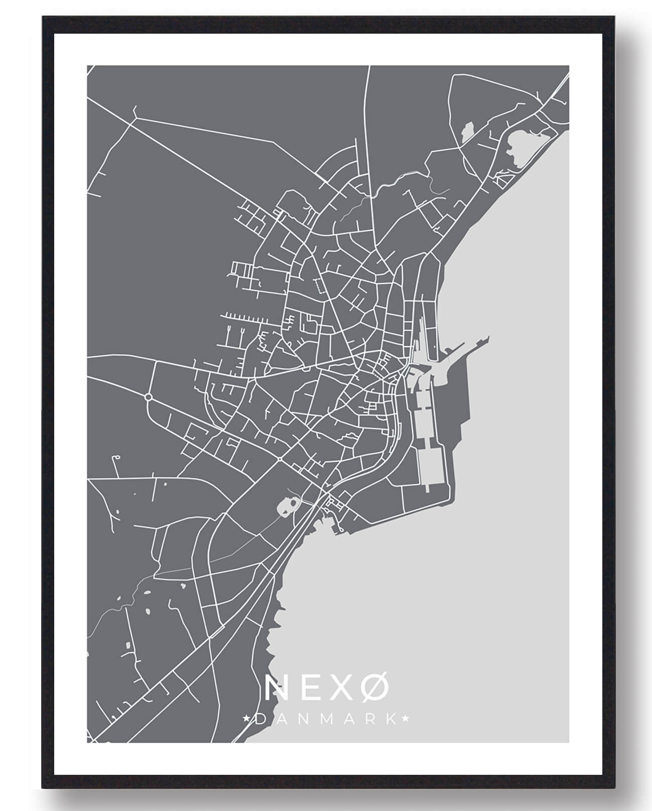 Nexø Plakat Grå