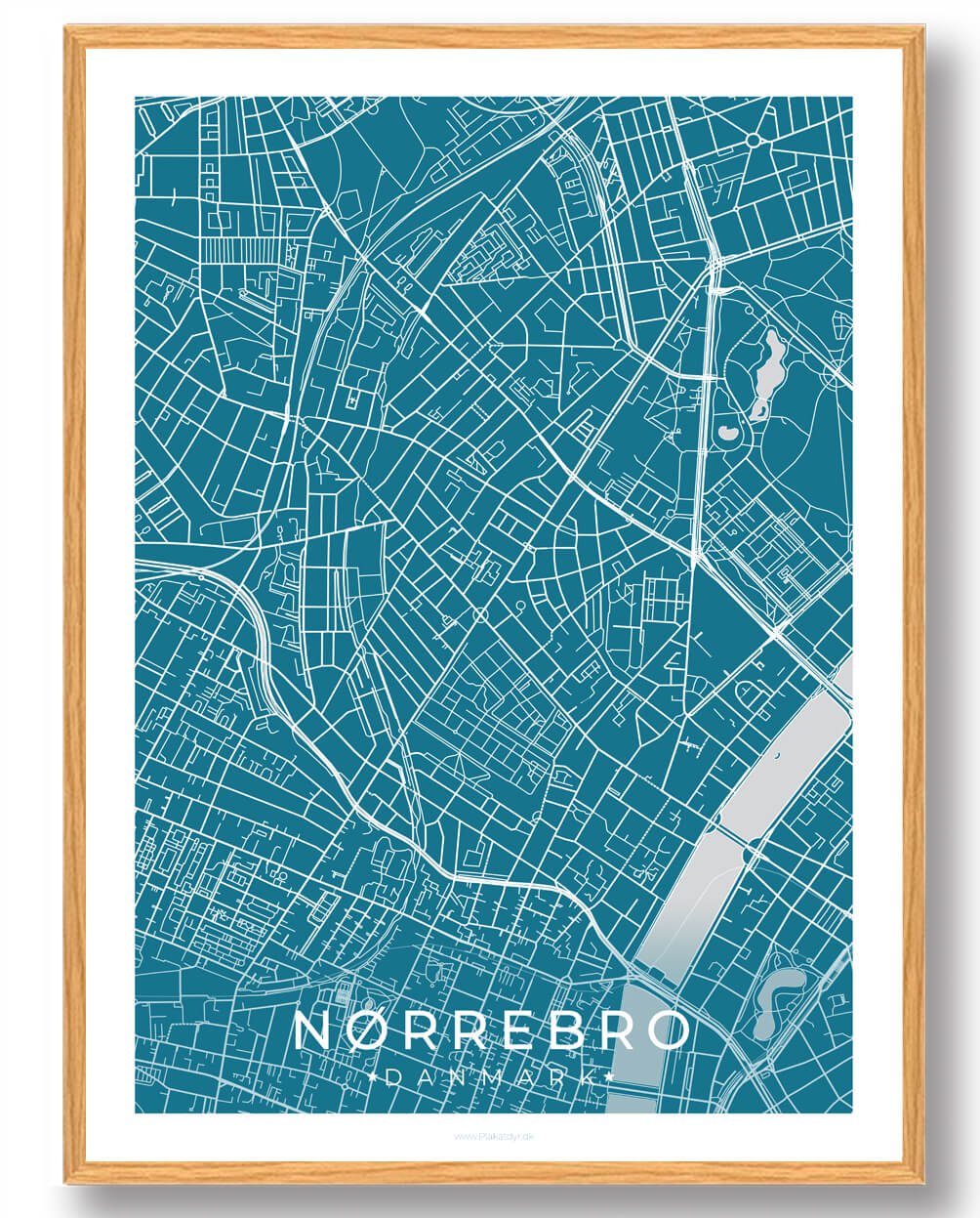 Nørrebro Plakat – Blå Indretning til Dit Hjem