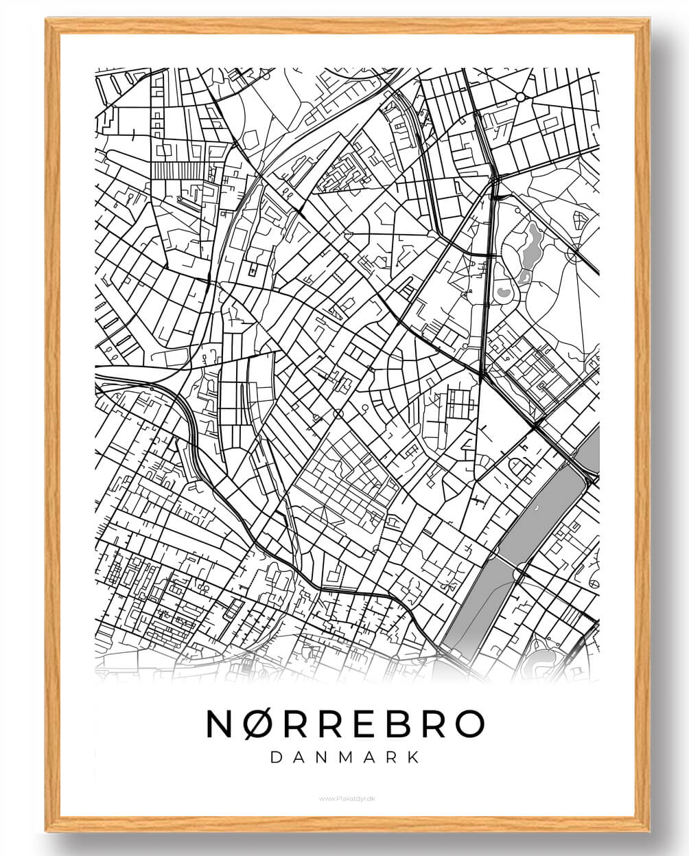 Nørrebro Plakat - Hvid til Boligindretning med Stil