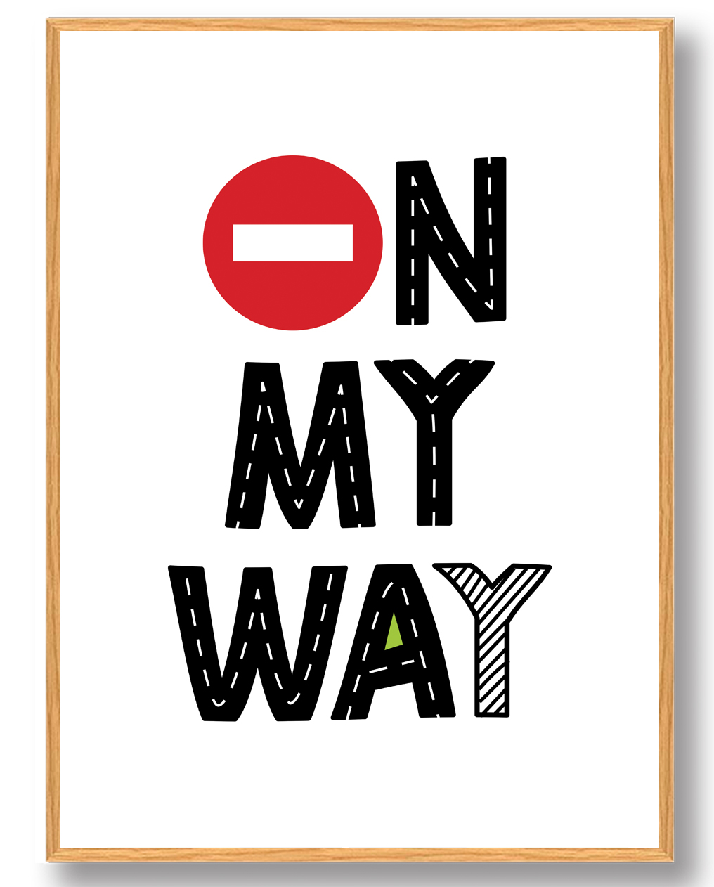 On My Way Plakat – Traktorer og Biler Dekoration