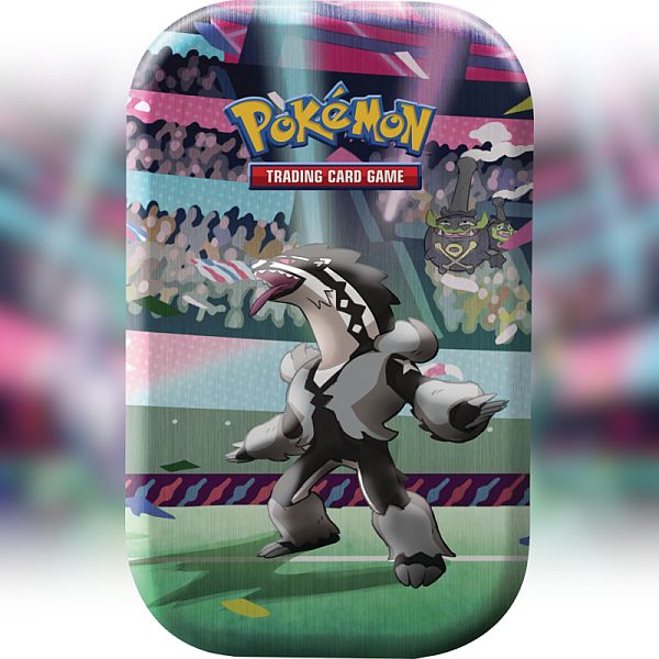 Pokémon Mini Tin Kasse: Galarian Obstagoon med Booster Packs