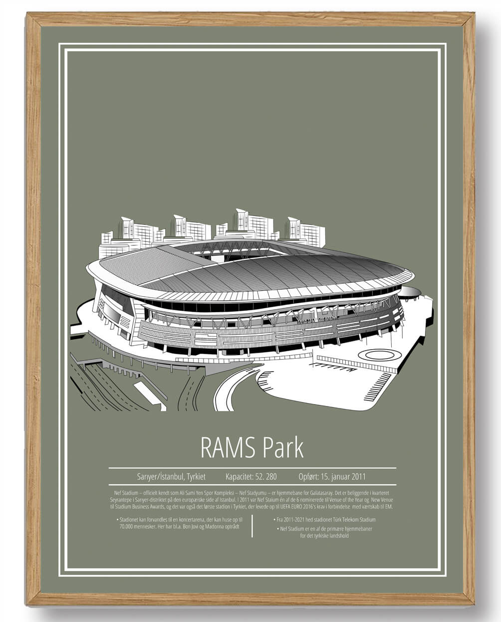 Galatasaray Stadion Plakat - Fodboldstemning til Hjemmet